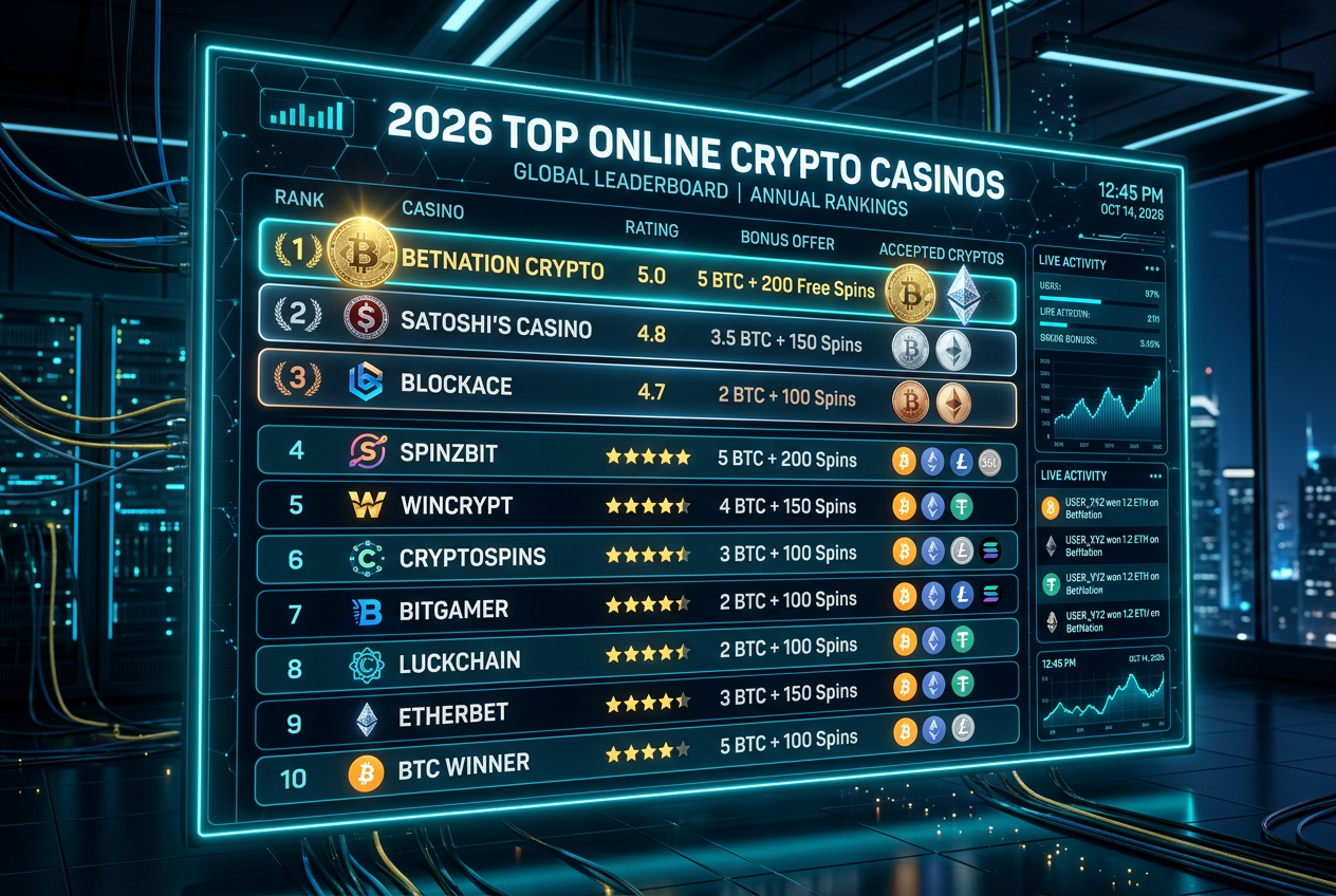 Ranking najlepszych kasyn krypto w Polsce 2026
